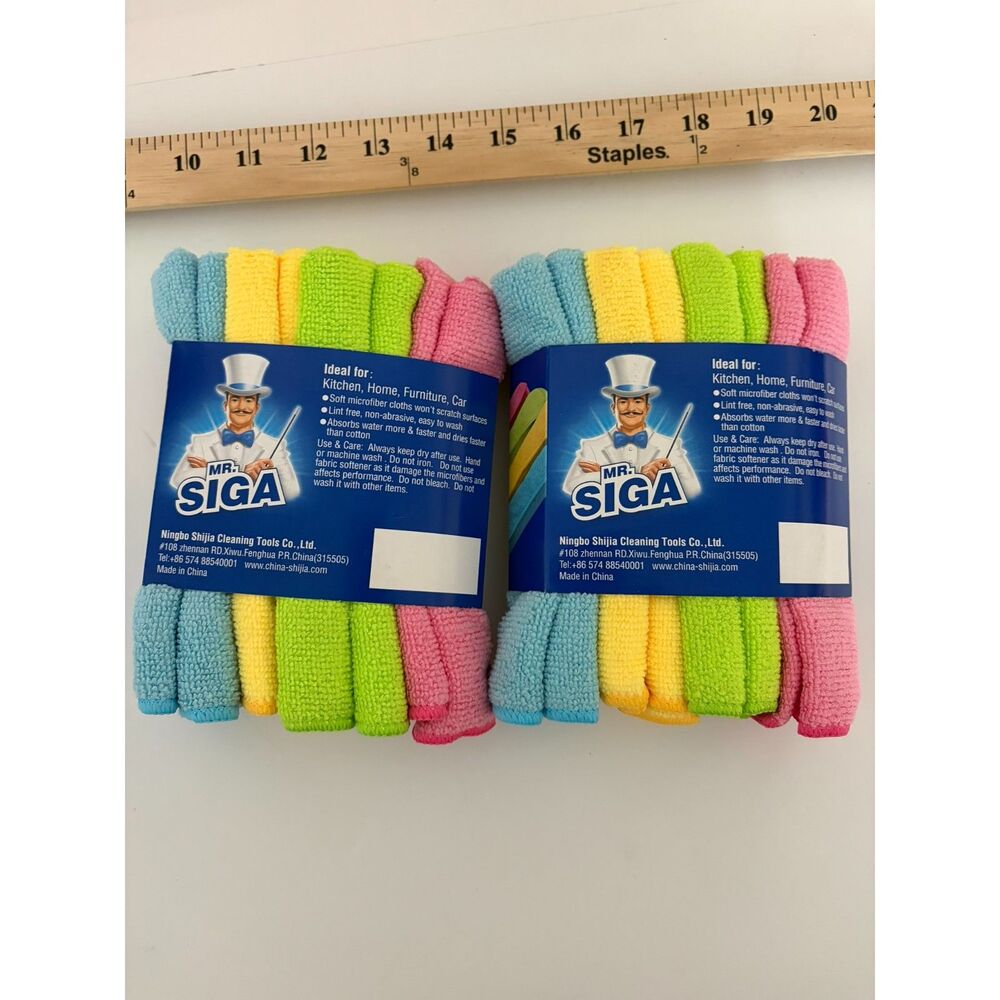 2- 4pks Mr Siga microfiber cleaning cloths